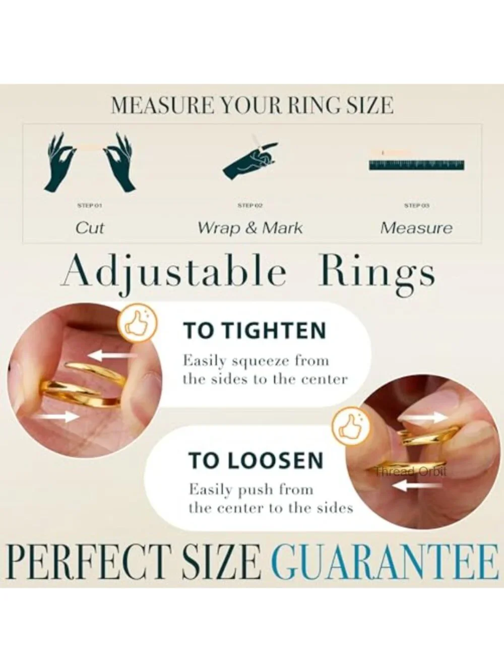 Eternity Band Ring Non Tarnish Promise Ring for Women Stainless Steel